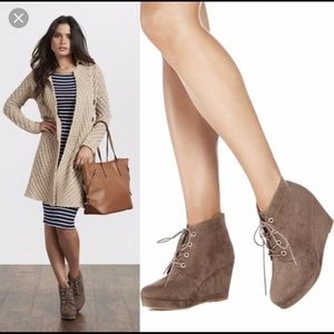 JustFab Palma Taupe Booties